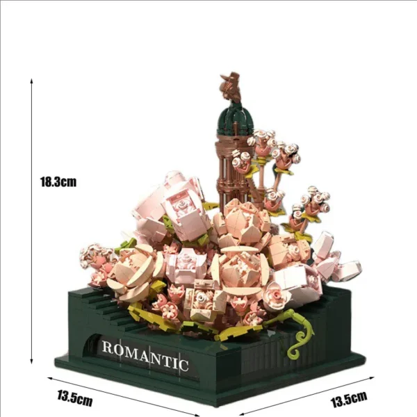 Romantic Rose Flowers Bouquet Building Blocks - Image 6