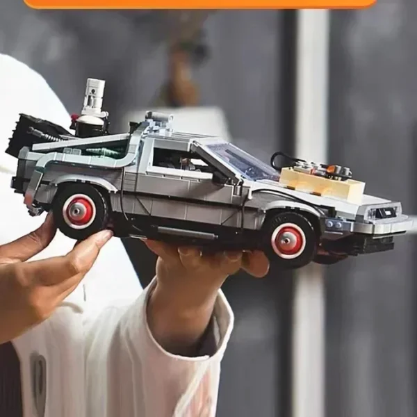 10300 DeLorean Back to the Future Time DMC-12 Machine Sport Car Building Blocks Fit Bricks Toys for Children Chritmas Gift Set - Image 6