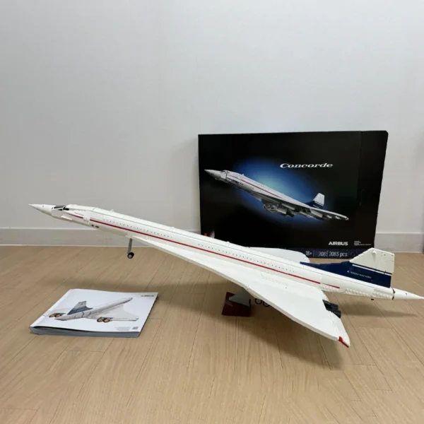 Concorde Airbus Famous Supersonic Commercial Passenger Airplane Model Building Blocks Toys For Kids Gifts