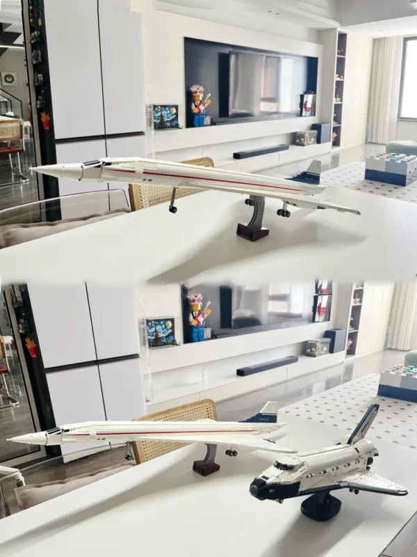 Concorde Airbus Famous Supersonic Commercial Passenger Airplane Model Building Blocks Toys For Kids Gifts - Image 4