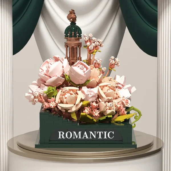 Romantic Rose Flowers Bouquet Building Blocks - Image 2