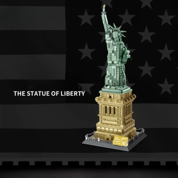 Cute Version Statue Of Liberty Of US Building Blocks  World Famous - Image 4