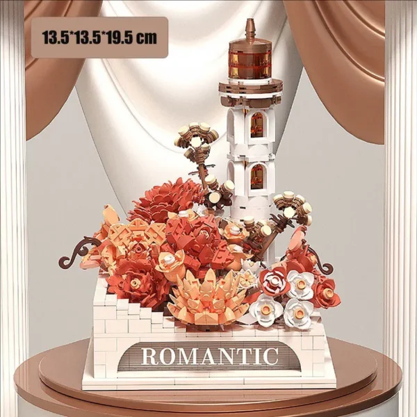 Romantic Rose Flowers Bouquet Building Blocks - Image 3